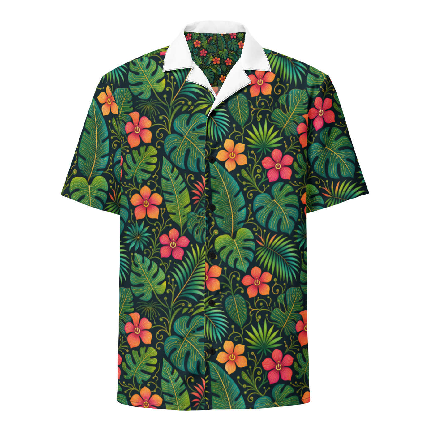 Night Shift Botanics - Unisex button shirt product mockup